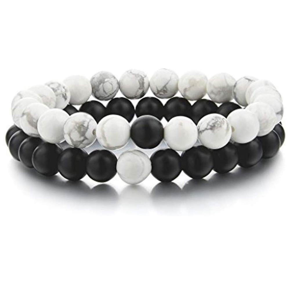 2 Pcs Friendship Matte Natural Stone Bracelets “Price Reduced!”